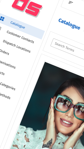 Screenshot of the product catalogue